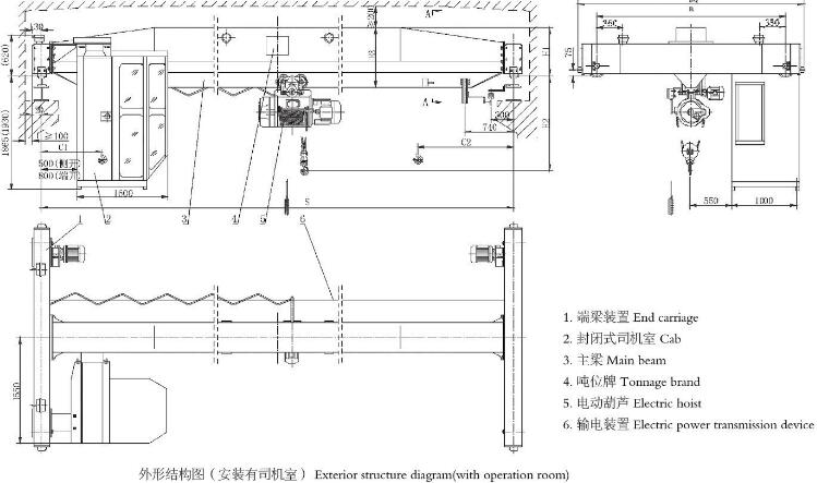 5吨单梁草莓污视频软件机结构图