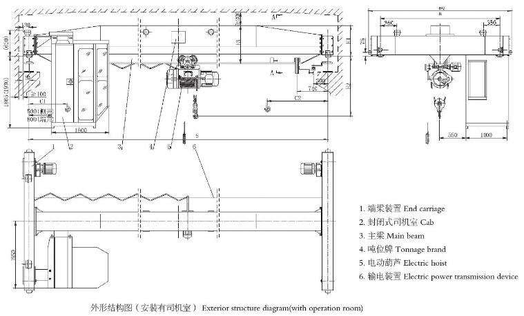 10吨电动式单梁草莓污视频软件机主要参数输出功率